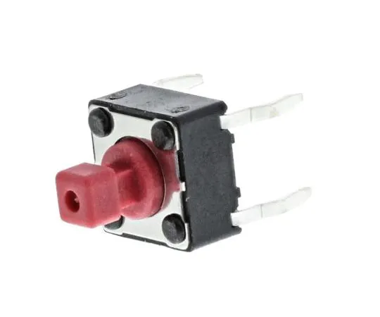 63-7514-41　Red Button Tactile Switch, Single Pole Single Throw (SPST) 50 mA @ 12 V dc 3.8mm　DTS644RV