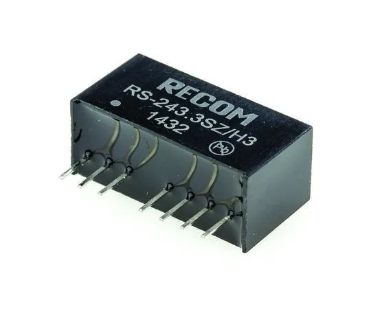 63-7356-59　Recom RS 2W Isolated DC-DC Converter Through Hole, Voltage in 9 → 36 V dc, Voltage out 3.3V dc　RS-243.3SZ/H3