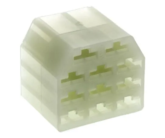 63-7445-27　TE Connectivity AMP FASTIN-FASTON Series, 11 Way Nylon Crimp Terminal Housing, 6.35mm Tab Size, Natural　151325-1
