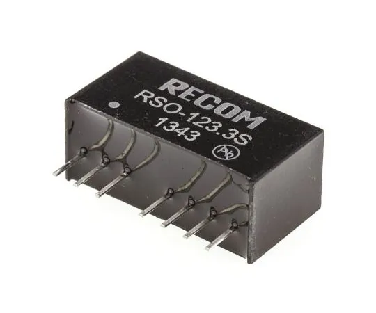 63-7356-76　Recom RSO 1W Isolated DC-DC Converter Through Hole, Voltage in 9 → 18 V dc, Voltage out 3.3V dc　RSO-123.3S