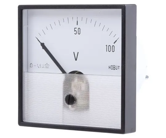 63-7488-79　HOBUT DC Analogue Voltmeter, 100V, 56 (Dia.) mm,　PD721MCS100V/2-001