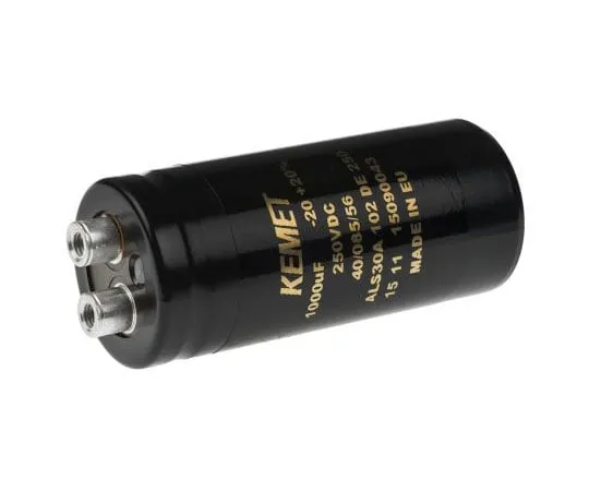 63-7516-72　KEMET 1000μF 250V dc Aluminium Electrolytic Capacitor, Chassis Mount 36 x 82mm +85°C 36mm 82mm　ALS30A102DE250