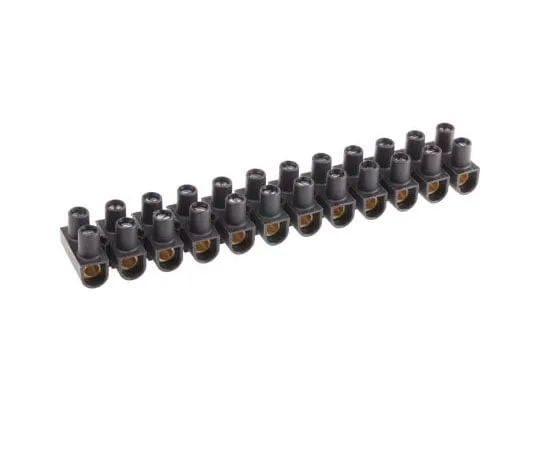63-7463-06　Legrand 0 342 19 Terminal Strip, Straight, 12way, 2 Row, 101A, 400 V, length 214mm, Black　0 342 19
