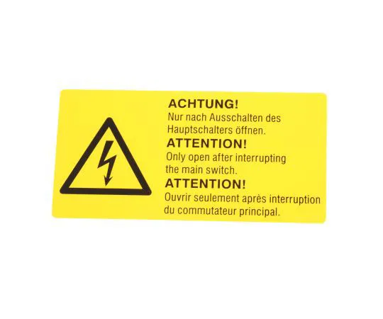 63-7468-97　Idento ESSW51105 5 x Label (German/English/French), Yellow Self-Adhesive PVC　ESSW51105
