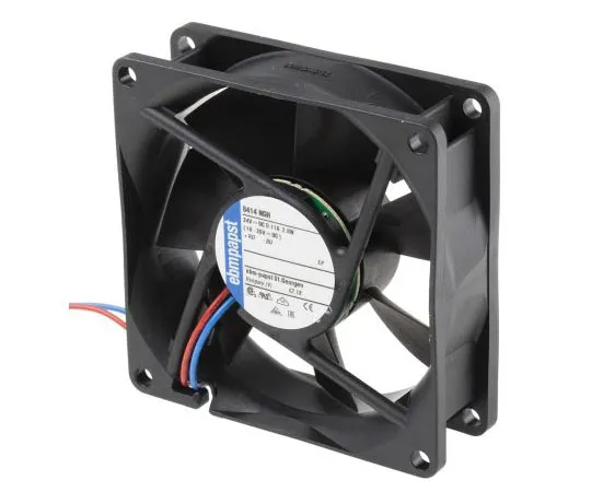 63-7464-05　ebm-papst 8400N Series Axial Fan, 80 x 80 x 25mm, 79m³/h, 2.8W, 24 V dc　8414NGH
