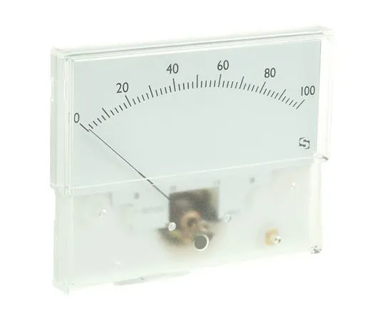 63-7417-97　Sifam Analogue Panel Ammeter 1mA DC, 40.5mm x 91.5mm, ±1.5 % Moving Coil　IS 11012