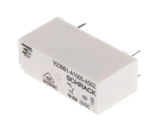 63-7451-99　TE ConnectivityMSR SPST Non-Latching Relay PCB Mount, 12V dc Coil, 8A　V23061A1005A502