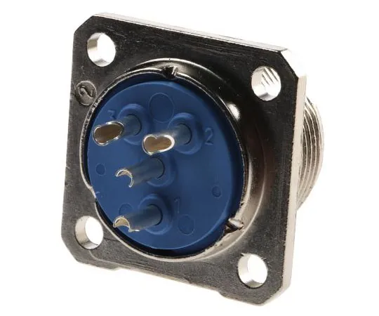 63-7483-41　Jaeger 4 Way Panel Mount MIL Spec Circular Connector Receptacle, Pin Contacts, MIL-DTL-5015　0430 820 06