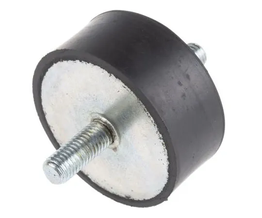 63-7385-59　RS PRO 25mm Shock Mount M10 60mm Diameter 152.5 kg, 283.8 kg Compression Load, Male to Male Natural Rubber　162-3236