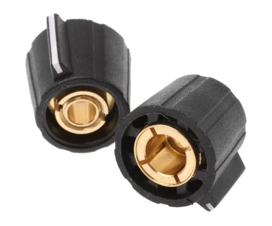 63-7529-13　Sifam Potentiometer Knob, Collet Type, 15.5mm Knob Diameter, Black, 6.35mm Shaft　SP151 250 BLACK