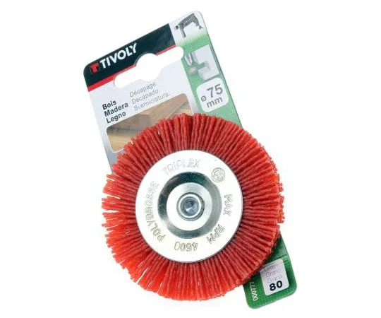 63-7431-58　Tivoly Nylon Abrasive Circular Brush, 2500rpm, 75mm Diameter　777