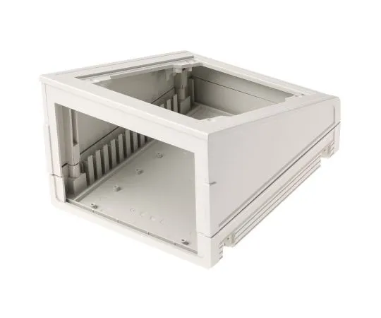 63-7385-02　Bopla Ultrapult, Sloped Front, ABS, 157.5 x 198.9 x 120.4mm Desktop Enclosure, Light Grey　45320185