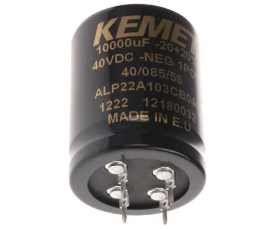 63-7434-86　KEMET 10000μF 40V dc Aluminium Electrolytic Capacitor, Through Hole 35 x 45mm +85°C 35mm 45mm　ALP22A103CB040