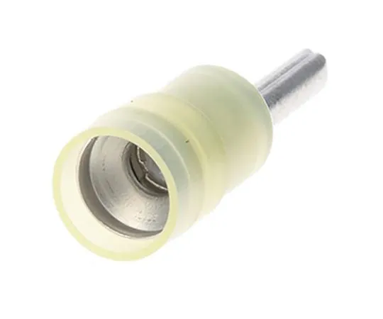 63-7459-98　RS PRO Insulated Crimp Pin Connector, 4mm² to 6mm², 12AWG to 10AWG, 2.8mm Pin Diameter, 14mm Pin Length, Yellow　267-4120