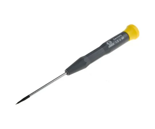 63-7499-59　CK Slotted Precision Screwdriver 1.5 mm Tip 60 mm Chrome Vanadium Molybdenum Steel　T4880X 15