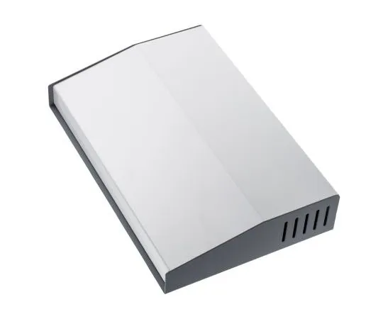 63-7416-57　Hammond 515, Sloped Front, Aluminium, Steel, 200 x 300 x 58mm Desktop Enclosure, Grey　515-0950