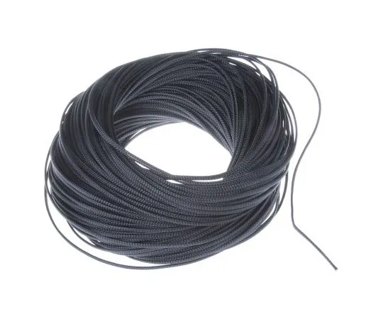 63-7543-50　SES Expandable Braided PET Black Cable Sleeve, 3mm Diameter, 100m Length　6240002010