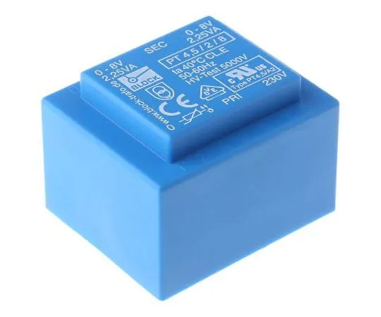 63-7420-38　8V ac 2 Output Through Hole PCB Transformer, 4.5VA　PT 4.5/2/8