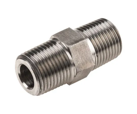 63-7431-84　RS PRO Stainless Steel Hexagon Nipple Joint 1/2in NPT(T) Male x 1/2in NPT(T) Male　222-6636
