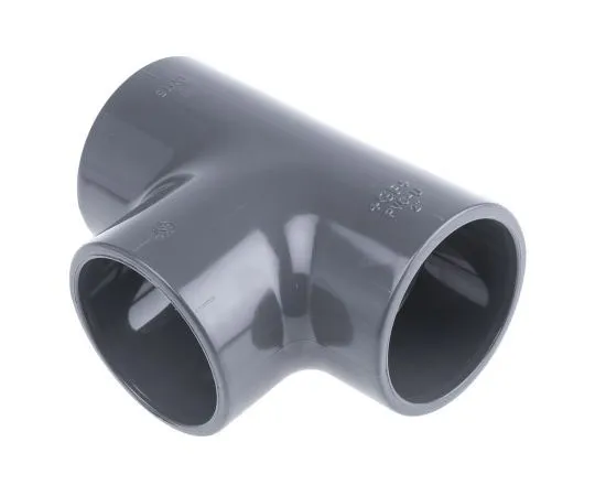 63-7425-93　Georg Fischer 721201111 90° Equal Tee PVC Pipe Fitting, 51mm dia.　721201111