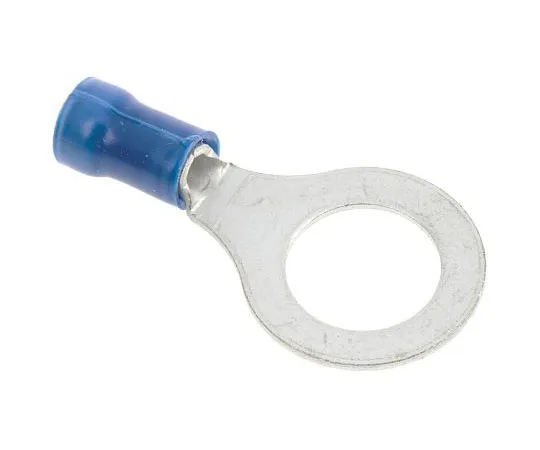 63-7428-19　TE Connectivity PLASTI-GRIP Series Insulated Crimp Ring Terminal, M10 Stud Size, 1mm² to 2.6mm² Wire Size, Blue　160136
