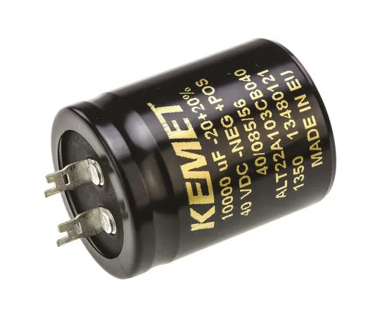 63-7496-43　KEMET 10000μF 40V dc Aluminium Electrolytic Capacitor, Flush Mount 35 x 45mm +85°C 35mm 45mm　ALT22A103CB040