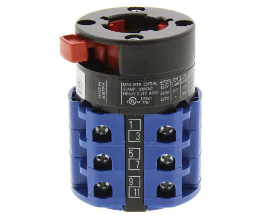 63-7431-80　Kraus & Naimer, 3P 3 Position 60° Rotary Switch, 690 V, 20 A, Knob, Spring Return Actuator　CA10A216/GBA001*FT