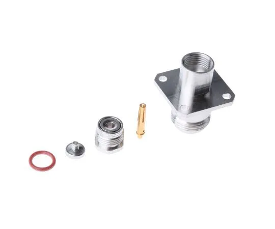63-7474-69　Radiall 50Ω Straight Panel Mount N Type Connector, jack, Clamp Termination, 0 → 11GHz, RG179, RG187, RG188, RG316　R161252000