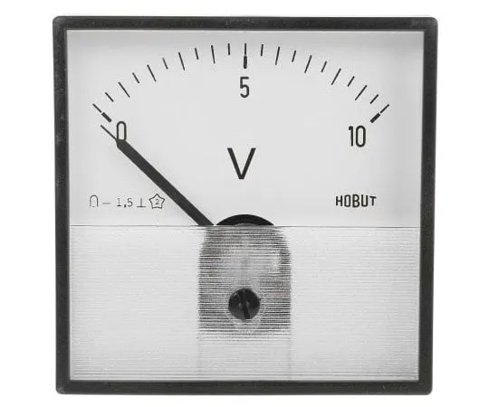 63-7488-76　HOBUT DC Analogue Voltmeter, 10V, 56 (Dia.) mm,　PD721MCS10V/2-001