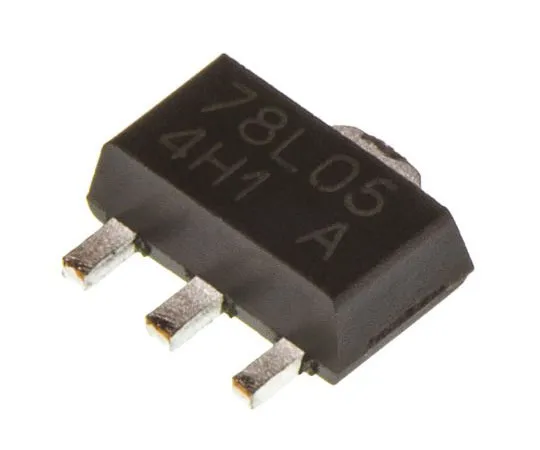 63-7355-42　Taiwan Semiconductor, 5 V Linear Voltage Regulator, 150mA, 1-Channel, ±4% 4-Pin, SOT-89 TS78L05ACY RMG　TS78L05ACY RMG