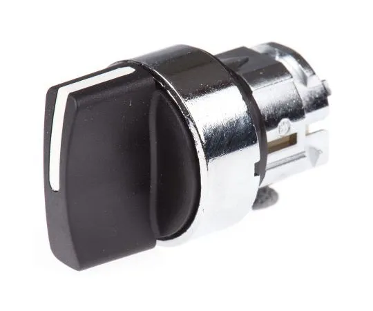 63-7493-51　Schneider Electric Harmony XB4 3 Position Selector Switch Head Standard Handle Black Spring Return Right to Centre　ZB4BD8