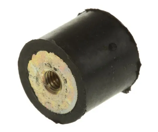 63-7477-90　FIBET 1615DD04-45 15mm Shock Mount M4 16mm Diameter 14.1kg Compression Load 3mm, Female to Female Natural Rubber　1615DD04-45