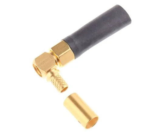 63-7474-29　Radiall Right Angle 50Ω Cable Mount SMA Connector, Crimp, Solder Termination　R125176000W