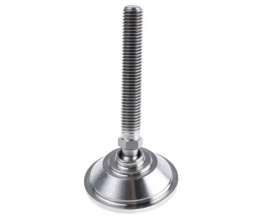 63-7492-49　Nu-Tech Engineering Stainless Steel Adjustable Feet A080/014 55mm Dia. 105mm 1500kg Static load Capacity ,75mm M12　A080/014