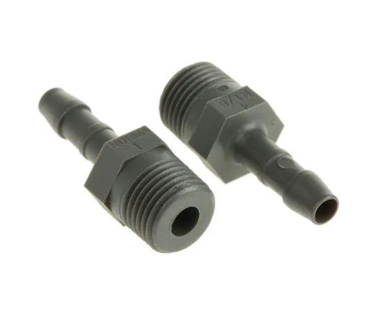 63-7535-20　Straight Male Hose Coupling 1/8in, 1/8 in R Male, Polyamide　419-7401