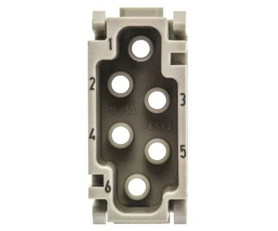 63-7431-22　Han-Modular Series Male Module, 6 Way, Han E　9140063001