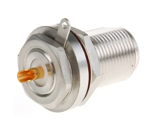 63-7474-76　Radiall 50Ω Straight Panel Mount N Type Connector, jack, Solder Termination, 0 → 11GHz　R161606000