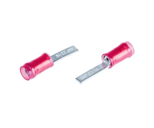 63-7383-83　TE Connectivity PIDG Series Insulated Crimp Blade Terminal 12.4mm Blade Length, 0.2mm² to 1.6mm², 22AWG to 16AWG, Red　131331