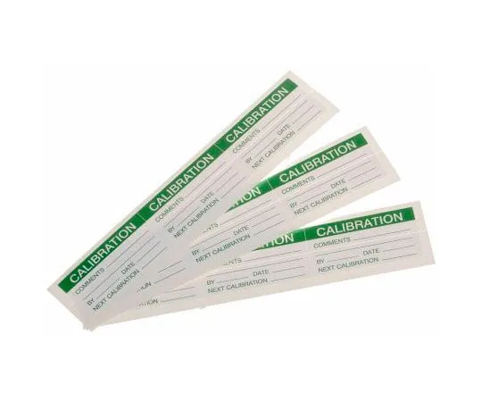63-7547-87　RS PRO Adhesive Pre-Printed Adhesive Label-Calibration-. Quantity: 30　445-4108