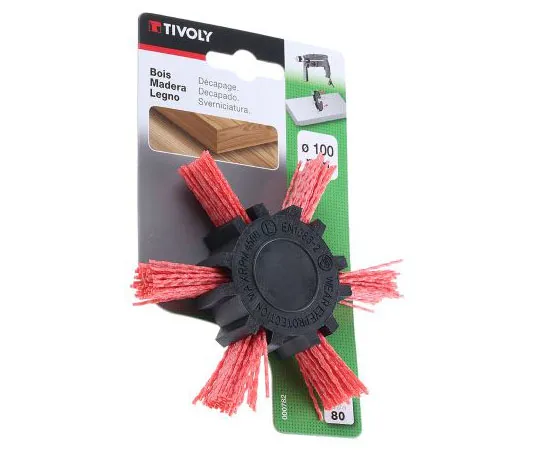 63-7431-57　Tivoly Nylon Abrasive Circular Brush, 2500rpm, 100mm Diameter　782