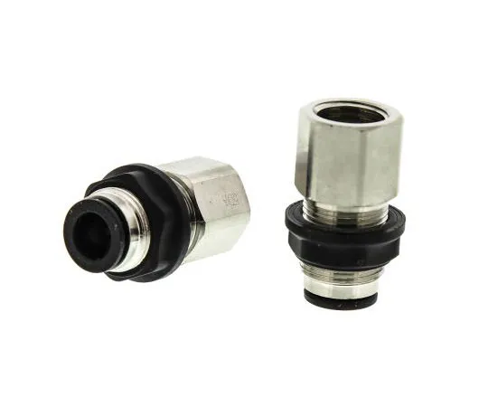 63-7491-87　Legris Pneumatic Bulkhead Threaded-to-Tube Adapter, Push In 8 mm, G 1/4 Female BSPPx8mm　3136 08 13