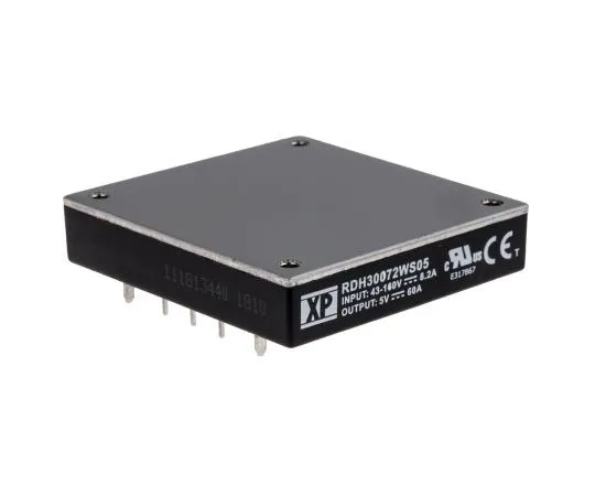 63-7397-16　XP Power RDH300 300W Isolated DC-DC Converter Through Hole, Voltage in 43 → 160 V dc, Voltage out 5V dc Railway　RDH30072WS05