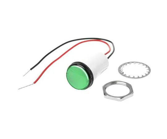 63-7486-24　Dialight Green Indicator, Lead Wires Termination, 24 V dc, 17.5mm Mounting Hole Size　557-1605-203F