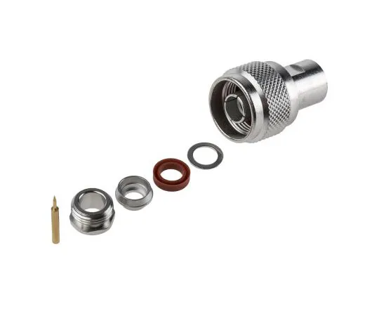 63-7474-60　Radiall 75Ω Straight Cable Mount N Type Connector, Plug, Clamp Termination, 0 → 1.5GHz, RG59, RG62　R162012000W