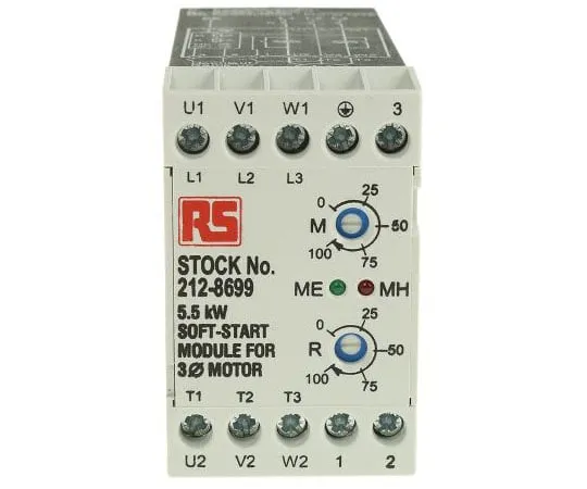63-7426-60　RS PRO 12 A Soft Starter, 5.5 kW, 380 → 460 V ac　212-8699