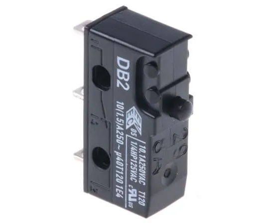 63-7470-77　SPDT-NO/NC Button Microswitch, 10.1 A @ 250 V ac　DB2C-A1AA