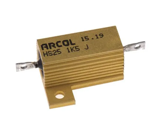63-7449-68　Arcol HS25 Series Aluminium Ho***d Axial Wire Wound Panel Mount Resistor, 1.5kΩ ±5% 25W　HS25 1K5 J