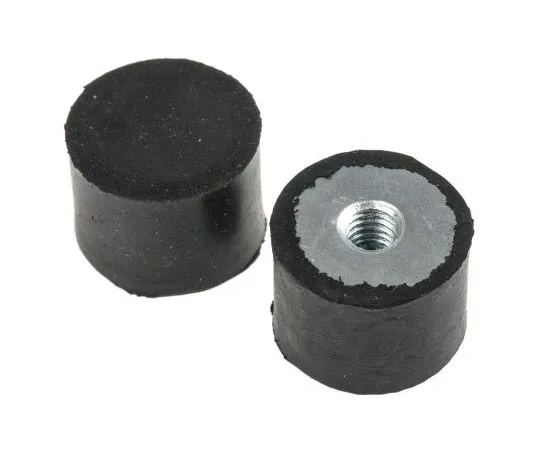 63-7453-71　FIBET Cylindrical M6 Zinc Plated Steel Anti Vibration Feet 2015DE06-60 39.9kg Compression Load ,20mm dia. Natural Rubber　2015DE06-60