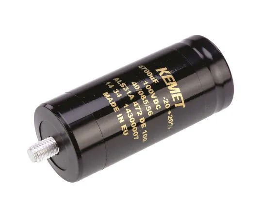 63-7517-04　KEMET 4700μF 100V dc Aluminium Electrolytic Capacitor, Stud Mount 36 x 82mm +85°C 36mm 82mm　ALS31A472DE100