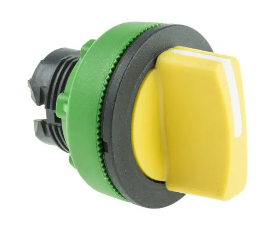 63-7389-41　Schneider Electric Harmony XB5 3 Position Selector Switch Head Standard Handle Yellow Spring Return Right to Centre　ZB5FD805